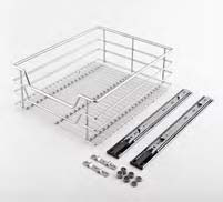 Выдвижная кухонная корзина для хранения посуды